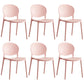 Scandinavian Plastic Armless Dining Chairs Indoor Stackable Side Chair Nude Pink 6 Piece Set Clearhalo ' kitchen&dining_furn' 'Dining Chairs' 'Dining Tables & Seating' 'dining_chair' 'furn' 'furn_dining_chair' 'Furniture' 'furniture_dining_chair' 'Kitchen & Dining Furniture' 'kitchen' 3741075