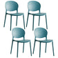 Scandinavian Plastic Armless Dining Chairs Indoor Stackable Side Chair Peacock Blue 4 Piece Set Clearhalo ' kitchen&dining_furn' 'Dining Chairs' 'Dining Tables & Seating' 'dining_chair' 'furn' 'furn_dining_chair' 'Furniture' 'furniture_dining_chair' 'Kitchen & Dining Furniture' 'kitchen' 3741077
