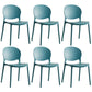 Scandinavian Plastic Armless Dining Chairs Indoor Stackable Side Chair Peacock Blue 6 Piece Set Clearhalo ' kitchen&dining_furn' 'Dining Chairs' 'Dining Tables & Seating' 'dining_chair' 'furn' 'furn_dining_chair' 'Furniture' 'furniture_dining_chair' 'Kitchen & Dining Furniture' 'kitchen' 3741078