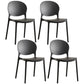 Scandinavian Plastic Armless Dining Chairs Indoor Stackable Side Chair Black 4 Piece Set Clearhalo ' kitchen&dining_furn' 'Dining Chairs' 'Dining Tables & Seating' 'dining_chair' 'furn' 'furn_dining_chair' 'Furniture' 'furniture_dining_chair' 'Kitchen & Dining Furniture' 'kitchen' 3741080