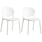 Scandinavian Plastic Armless Dining Chairs Indoor Stackable Side Chair White 2 Piece Set Clearhalo ' kitchen&dining_furn' 'Dining Chairs' 'Dining Tables & Seating' 'dining_chair' 'furn' 'furn_dining_chair' 'Furniture' 'furniture_dining_chair' 'Kitchen & Dining Furniture' 'kitchen' 3741082