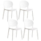 Scandinavian Plastic Armless Dining Chairs Indoor Stackable Side Chair White 4 Piece Set Clearhalo ' kitchen&dining_furn' 'Dining Chairs' 'Dining Tables & Seating' 'dining_chair' 'furn' 'furn_dining_chair' 'Furniture' 'furniture_dining_chair' 'Kitchen & Dining Furniture' 'kitchen' 3741083