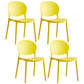 Scandinavian Plastic Armless Dining Chairs Indoor Stackable Side Chair Yellow 4 Piece Set Clearhalo ' kitchen&dining_furn' 'Dining Chairs' 'Dining Tables & Seating' 'dining_chair' 'furn' 'furn_dining_chair' 'Furniture' 'furniture_dining_chair' 'Kitchen & Dining Furniture' 'kitchen' 3741089