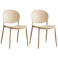 Scandinavian Plastic Armless Dining Chairs Indoor Stackable Side Chair Camel 2 Piece Set Clearhalo ' kitchen&dining_furn' 'Dining Chairs' 'Dining Tables & Seating' 'dining_chair' 'furn' 'furn_dining_chair' 'Furniture' 'furniture_dining_chair' 'Kitchen & Dining Furniture' 'kitchen' 3741091