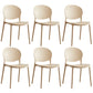 Scandinavian Plastic Armless Dining Chairs Indoor Stackable Side Chair Camel 6 Piece Set Clearhalo ' kitchen&dining_furn' 'Dining Chairs' 'Dining Tables & Seating' 'dining_chair' 'furn' 'furn_dining_chair' 'Furniture' 'furniture_dining_chair' 'Kitchen & Dining Furniture' 'kitchen' 3741093