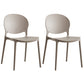 Scandinavian Plastic Armless Dining Chairs Indoor Stackable Side Chair Grey 2 Piece Set Clearhalo ' kitchen&dining_furn' 'Dining Chairs' 'Dining Tables & Seating' 'dining_chair' 'furn' 'furn_dining_chair' 'Furniture' 'furniture_dining_chair' 'Kitchen & Dining Furniture' 'kitchen' 3741094