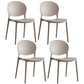 Scandinavian Plastic Armless Dining Chairs Indoor Stackable Side Chair Grey 4 Piece Set Clearhalo ' kitchen&dining_furn' 'Dining Chairs' 'Dining Tables & Seating' 'dining_chair' 'furn' 'furn_dining_chair' 'Furniture' 'furniture_dining_chair' 'Kitchen & Dining Furniture' 'kitchen' 3741095