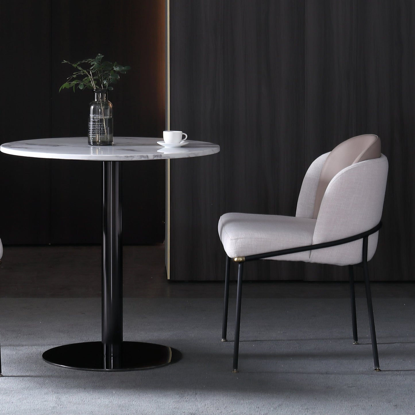 Contemporary Metal Dining Room Chairs Armless Upholstered Side Chairs for Home Use Clearhalo ' kitchen&dining_furn' 'Dining Chairs' 'Dining Tables & Seating' 'dining_chair' 'furn' 'furn_dining_chair' 'Furniture' 'furniture_dining_chair' 'Kitchen & Dining Furniture' 'kitchen' 3741109