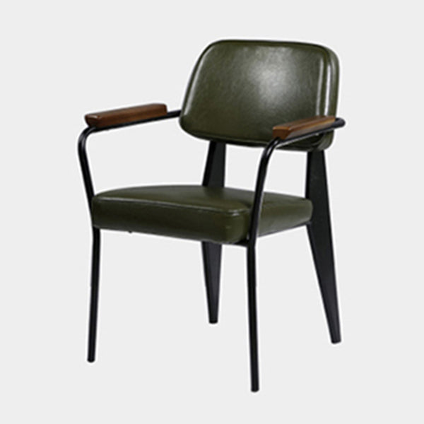 Contemporary Metal Dining Room Chairs Open Back Dining Side Armchair for Home Use Green 1 Piece Clearhalo ' kitchen&dining_furn' 'Dining Chairs' 'Dining Tables & Seating' 'dining_chair' 'Furniture' 'furniture_dining_chair' 'Kitchen & Dining Furniture' 'kitchen' 3741114