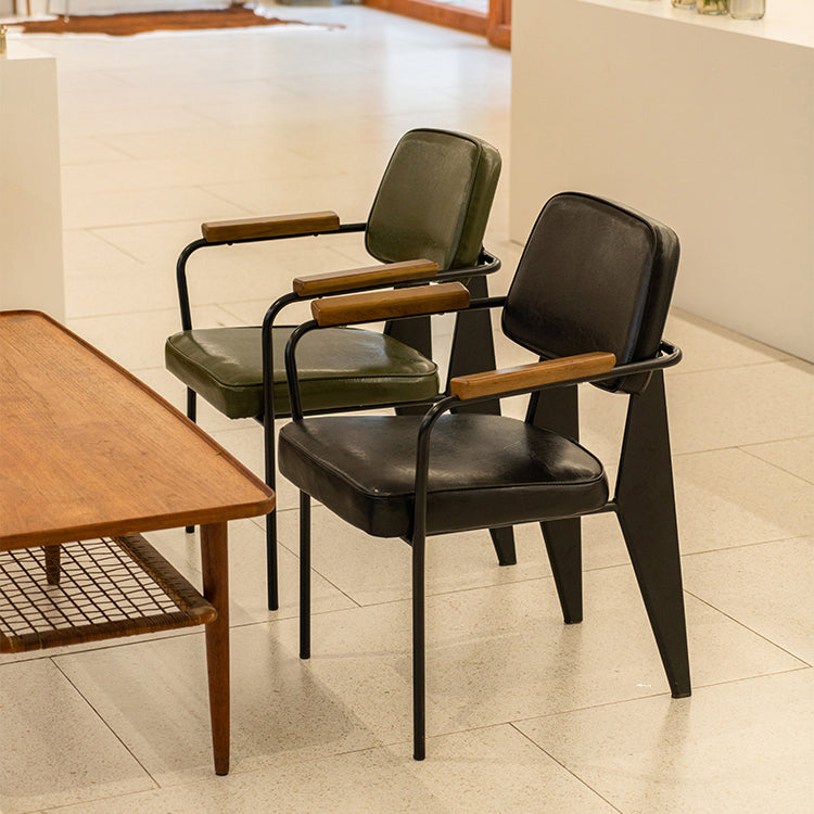 Contemporary Metal Dining Room Chairs Open Back Dining Side Armchair for Home Use Clearhalo ' kitchen&dining_furn' 'Dining Chairs' 'Dining Tables & Seating' 'dining_chair' 'Furniture' 'furniture_dining_chair' 'Kitchen & Dining Furniture' 'kitchen' 3741120