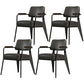 Contemporary Metal Dining Room Chairs Open Back Dining Side Armchair for Home Use Black Set of 4 Clearhalo ' kitchen&dining_furn' 'Dining Chairs' 'Dining Tables & Seating' 'dining_chair' 'Furniture' 'furniture_dining_chair' 'Kitchen & Dining Furniture' 'kitchen' 3741124