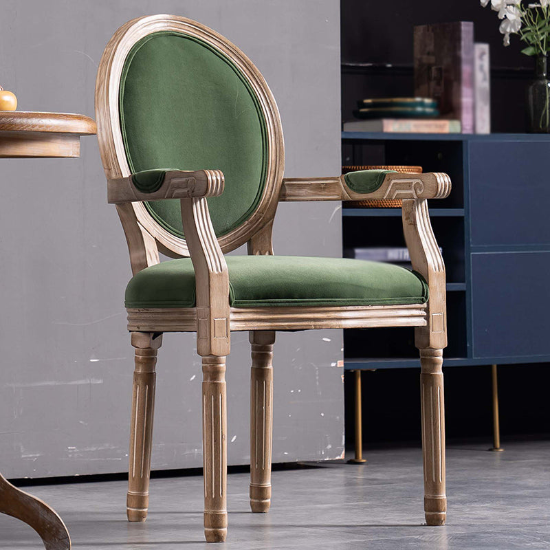 Country Style Solid Wood Dining Room Armchair King Louis Back Side Chair Blackish Green 1 Piece Clearhalo ' kitchen&dining_furn' 'Dining Chairs' 'Dining Tables & Seating' 'dining_chair' 'furn' 'furn_dining_chair' 'Furniture' 'furniture_dining_chair' 'Kitchen & Dining Furniture' 'kitchen' 3741158