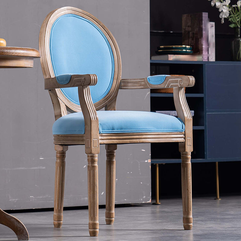 Country Style Solid Wood Dining Room Armchair King Louis Back Side Chair Light Blue 1 Piece Clearhalo ' kitchen&dining_furn' 'Dining Chairs' 'Dining Tables & Seating' 'dining_chair' 'furn' 'furn_dining_chair' 'Furniture' 'furniture_dining_chair' 'Kitchen & Dining Furniture' 'kitchen' 3741169