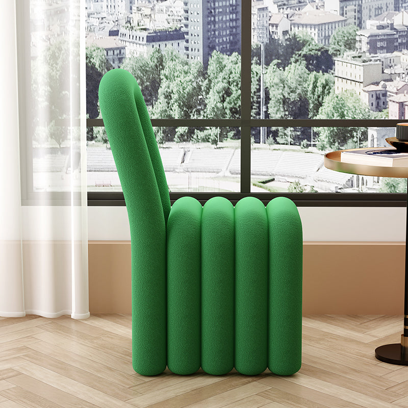 Velvet Designer Style Living Room Side Chair Open Back Dining Side Chair Clearhalo ' kitchen&dining_furn' 'Dining Chairs' 'Dining Tables & Seating' 'dining_chair' 'furn' 'furn_dining_chair' 'Furniture' 'furniture_dining_chair' 'Kitchen & Dining Furniture' 'kitchen' 3741212