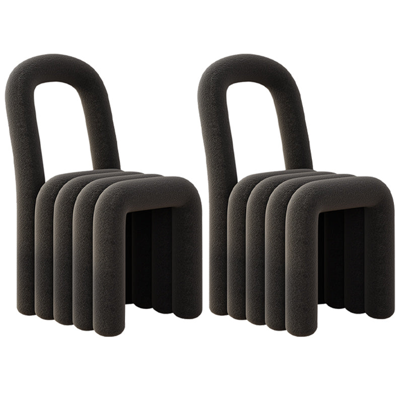 Velvet Designer Style Living Room Side Chair Open Back Dining Side Chair Black 2 Piece Set Clearhalo ' kitchen&dining_furn' 'Dining Chairs' 'Dining Tables & Seating' 'dining_chair' 'furn' 'furn_dining_chair' 'Furniture' 'furniture_dining_chair' 'Kitchen & Dining Furniture' 'kitchen' 3741213