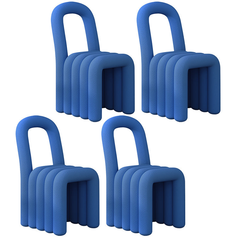 Velvet Designer Style Living Room Side Chair Open Back Dining Side Chair Blue 4 Piece Set Clearhalo ' kitchen&dining_furn' 'Dining Chairs' 'Dining Tables & Seating' 'dining_chair' 'furn' 'furn_dining_chair' 'Furniture' 'furniture_dining_chair' 'Kitchen & Dining Furniture' 'kitchen' 3741226