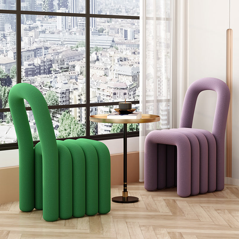 Velvet Designer Style Living Room Side Chair Open Back Dining Side Chair Clearhalo ' kitchen&dining_furn' 'Dining Chairs' 'Dining Tables & Seating' 'dining_chair' 'furn' 'furn_dining_chair' 'Furniture' 'furniture_dining_chair' 'Kitchen & Dining Furniture' 'kitchen' 3741230