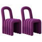 Velvet Designer Style Living Room Side Chair Open Back Dining Side Chair Purple 2 Piece Set Clearhalo ' kitchen&dining_furn' 'Dining Chairs' 'Dining Tables & Seating' 'dining_chair' 'furn' 'furn_dining_chair' 'Furniture' 'furniture_dining_chair' 'Kitchen & Dining Furniture' 'kitchen' 3741234