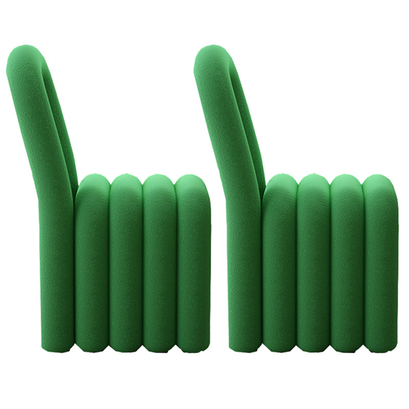 Velvet Designer Style Living Room Side Chair Open Back Dining Side Chair Green 2 Piece Set Clearhalo ' kitchen&dining_furn' 'Dining Chairs' 'Dining Tables & Seating' 'dining_chair' 'furn' 'furn_dining_chair' 'Furniture' 'furniture_dining_chair' 'Kitchen & Dining Furniture' 'kitchen' 3741240