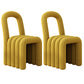 Velvet Designer Style Living Room Side Chair Open Back Dining Side Chair Yellow 2 Piece Set Clearhalo ' kitchen&dining_furn' 'Dining Chairs' 'Dining Tables & Seating' 'dining_chair' 'furn' 'furn_dining_chair' 'Furniture' 'furniture_dining_chair' 'Kitchen & Dining Furniture' 'kitchen' 3741243