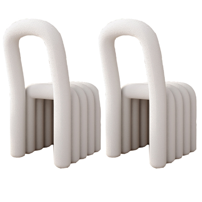 Velvet Designer Style Living Room Side Chair Open Back Dining Side Chair White 2 Piece Set Clearhalo ' kitchen&dining_furn' 'Dining Chairs' 'Dining Tables & Seating' 'dining_chair' 'furn' 'furn_dining_chair' 'Furniture' 'furniture_dining_chair' 'Kitchen & Dining Furniture' 'kitchen' 3741249