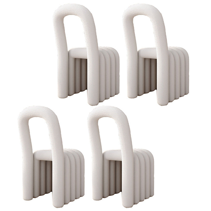 Velvet Designer Style Living Room Side Chair Open Back Dining Side Chair White 4 Piece Set Clearhalo ' kitchen&dining_furn' 'Dining Chairs' 'Dining Tables & Seating' 'dining_chair' 'furn' 'furn_dining_chair' 'Furniture' 'furniture_dining_chair' 'Kitchen & Dining Furniture' 'kitchen' 3741250