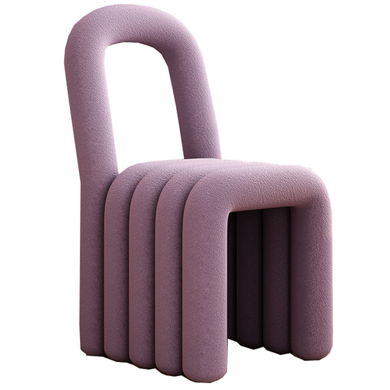 Velvet Designer Style Living Room Side Chair Open Back Dining Side Chair Light Purple 1 Piece Clearhalo ' kitchen&dining_furn' 'Dining Chairs' 'Dining Tables & Seating' 'dining_chair' 'furn' 'furn_dining_chair' 'Furniture' 'furniture_dining_chair' 'Kitchen & Dining Furniture' 'kitchen' 3741260