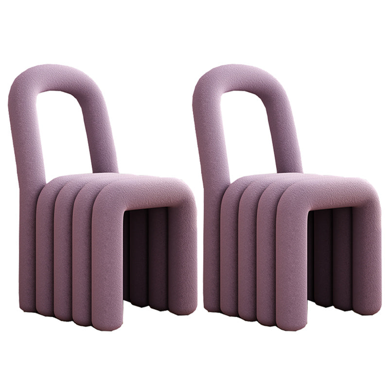 Velvet Designer Style Living Room Side Chair Open Back Dining Side Chair Light Purple 2 Piece Set Clearhalo ' kitchen&dining_furn' 'Dining Chairs' 'Dining Tables & Seating' 'dining_chair' 'furn' 'furn_dining_chair' 'Furniture' 'furniture_dining_chair' 'Kitchen & Dining Furniture' 'kitchen' 3741261