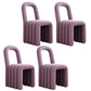 Velvet Designer Style Living Room Side Chair Open Back Dining Side Chair Light Purple 4 Piece Set Clearhalo ' kitchen&dining_furn' 'Dining Chairs' 'Dining Tables & Seating' 'dining_chair' 'furn' 'furn_dining_chair' 'Furniture' 'furniture_dining_chair' 'Kitchen & Dining Furniture' 'kitchen' 3741262