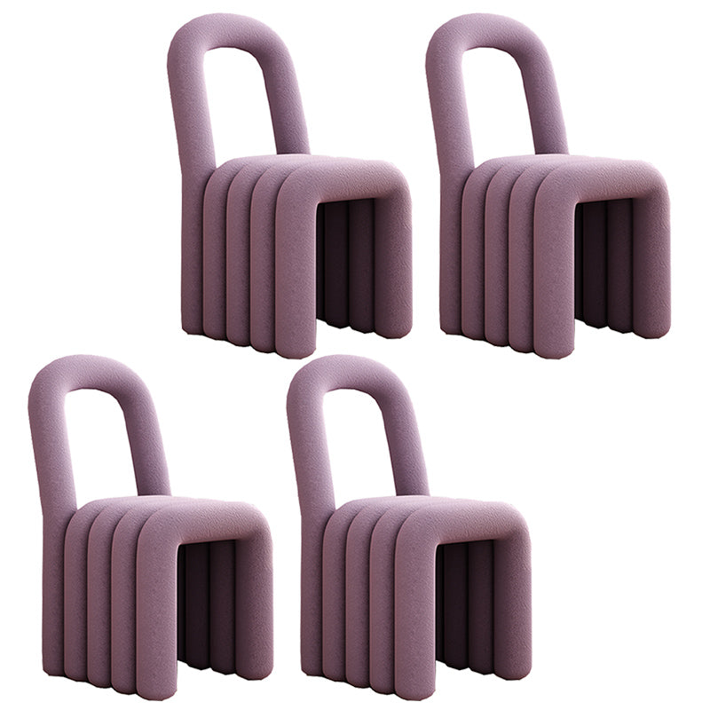Velvet Designer Style Living Room Side Chair Open Back Dining Side Chair Light Purple 4 Piece Set Clearhalo ' kitchen&dining_furn' 'Dining Chairs' 'Dining Tables & Seating' 'dining_chair' 'furn' 'furn_dining_chair' 'Furniture' 'furniture_dining_chair' 'Kitchen & Dining Furniture' 'kitchen' 3741262