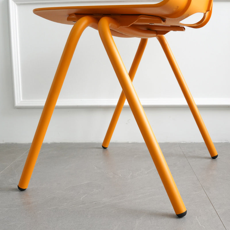 Contemporary Style Dining Room Arm Chair Metal Stackable Chair for Kitchen Clearhalo ' kitchen&dining_furn' 'Dining Chairs' 'Dining Tables & Seating' 'dining_chair' 'furn' 'furn_dining_chair' 'Furniture' 'furniture_dining_chair' 'Kitchen & Dining Furniture' 'kitchen' 3741276