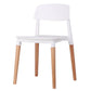 Plastic Stackable Armless Dining Chairs Open Back Side Chair with Wood Legs Clearhalo ' kitchen&dining_furn' 'Dining Chairs' 'Dining Tables & Seating' 'dining_chair' 'furn' 'furn_dining_chair' 'Furniture' 'furniture_dining_chair' 'Kitchen & Dining Furniture' 'kitchen' 3741289