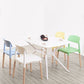 Plastic Stackable Armless Dining Chairs Open Back Side Chair with Wood Legs Clearhalo ' kitchen&dining_furn' 'Dining Chairs' 'Dining Tables & Seating' 'dining_chair' 'furn' 'furn_dining_chair' 'Furniture' 'furniture_dining_chair' 'Kitchen & Dining Furniture' 'kitchen' 3741302