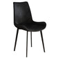 Leather Contemporary Restaurant Side Chair Parsons Matte Finish Dining Chair with Black Legs Black 1 Piece Clearhalo ' kitchen&dining_furn' 'Dining Chairs' 'Dining Tables & Seating' 'dining_chair' 'furn' 'furn_dining_chair' 'Furniture' 'furniture_dining_chair' 'Kitchen & Dining Furniture' 'kitchen' 3741313