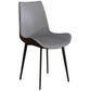 Leather Contemporary Restaurant Side Chair Parsons Matte Finish Dining Chair with Black Legs Silver Gray 1 Piece Clearhalo ' kitchen&dining_furn' 'Dining Chairs' 'Dining Tables & Seating' 'dining_chair' 'furn' 'furn_dining_chair' 'Furniture' 'furniture_dining_chair' 'Kitchen & Dining Furniture' 'kitchen' 3741331