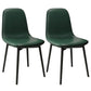 Leather Contemporary Restaurant Side Chair Parsons Matte Finish Dining Chair with Black Legs Green 2 Piece Set Clearhalo ' kitchen&dining_furn' 'Dining Chairs' 'Dining Tables & Seating' 'dining_chair' 'furn' 'furn_dining_chair' 'Furniture' 'furniture_dining_chair' 'Kitchen & Dining Furniture' 'kitchen' 3741335