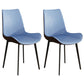 Leather Contemporary Restaurant Side Chair Parsons Matte Finish Dining Chair with Black Legs Blue-Brown 2 Piece Set Clearhalo ' kitchen&dining_furn' 'Dining Chairs' 'Dining Tables & Seating' 'dining_chair' 'furn' 'furn_dining_chair' 'Furniture' 'furniture_dining_chair' 'Kitchen & Dining Furniture' 'kitchen' 3741341