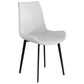 Leather Contemporary Restaurant Side Chair Parsons Matte Finish Dining Chair with Black Legs White 1 Piece Clearhalo ' kitchen&dining_furn' 'Dining Chairs' 'Dining Tables & Seating' 'dining_chair' 'furn' 'furn_dining_chair' 'Furniture' 'furniture_dining_chair' 'Kitchen & Dining Furniture' 'kitchen' 3741346