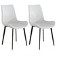 Leather Contemporary Restaurant Side Chair Parsons Matte Finish Dining Chair with Black Legs White 2 Piece Set Clearhalo ' kitchen&dining_furn' 'Dining Chairs' 'Dining Tables & Seating' 'dining_chair' 'furn' 'furn_dining_chair' 'Furniture' 'furniture_dining_chair' 'Kitchen & Dining Furniture' 'kitchen' 3741347