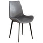 Leather Contemporary Restaurant Side Chair Parsons Matte Finish Dining Chair with Black Legs Grey 1 Piece Clearhalo ' kitchen&dining_furn' 'Dining Chairs' 'Dining Tables & Seating' 'dining_chair' 'furn' 'furn_dining_chair' 'Furniture' 'furniture_dining_chair' 'Kitchen & Dining Furniture' 'kitchen' 3741349
