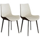 Leather Contemporary Restaurant Side Chair Parsons Matte Finish Dining Chair with Black Legs Gloss White 2 Piece Set Clearhalo ' kitchen&dining_furn' 'Dining Chairs' 'Dining Tables & Seating' 'dining_chair' 'furn' 'furn_dining_chair' 'Furniture' 'furniture_dining_chair' 'Kitchen & Dining Furniture' 'kitchen' 3741353