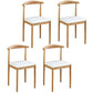 Contemporary Style Metal Kitchen Chairs Set Open Back Side PU Leather Chair White 4 Piece Set Natural Wood Clearhalo ' kitchen&dining_furn' 'Dining Chairs' 'Dining Tables & Seating' 'dining_chair' 'furn' 'furn_dining_chair' 'Furniture' 'furniture_dining_chair' 'Kitchen & Dining Furniture' 'kitchen' 3741359