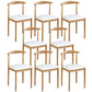 Contemporary Style Metal Kitchen Chairs Set Open Back Side PU Leather Chair White 8 Piece Set Natural Wood Clearhalo ' kitchen&dining_furn' 'Dining Chairs' 'Dining Tables & Seating' 'dining_chair' 'furn' 'furn_dining_chair' 'Furniture' 'furniture_dining_chair' 'Kitchen & Dining Furniture' 'kitchen' 3741361