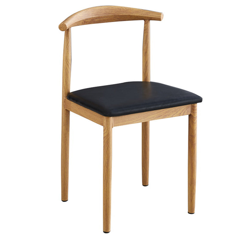 Contemporary Style Metal Kitchen Chairs Set Open Back Side PU Leather Chair Clearhalo ' kitchen&dining_furn' 'Dining Chairs' 'Dining Tables & Seating' 'dining_chair' 'furn' 'furn_dining_chair' 'Furniture' 'furniture_dining_chair' 'Kitchen & Dining Furniture' 'kitchen' 3741363