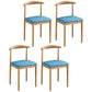 Contemporary Style Metal Kitchen Chairs Set Open Back Side PU Leather Chair Blue 4 Piece Set Natural Wood Clearhalo ' kitchen&dining_furn' 'Dining Chairs' 'Dining Tables & Seating' 'dining_chair' 'furn' 'furn_dining_chair' 'Furniture' 'furniture_dining_chair' 'Kitchen & Dining Furniture' 'kitchen' 3741386