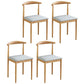 Contemporary Style Metal Kitchen Chairs Set Open Back Side PU Leather Chair Grey 4 Piece Set Natural Wood Clearhalo ' kitchen&dining_furn' 'Dining Chairs' 'Dining Tables & Seating' 'dining_chair' 'furn' 'furn_dining_chair' 'Furniture' 'furniture_dining_chair' 'Kitchen & Dining Furniture' 'kitchen' 3741394