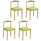 Contemporary Style Metal Kitchen Chairs Set Open Back Side PU Leather Chair Green 4 Piece Set Natural Wood Clearhalo ' kitchen&dining_furn' 'Dining Chairs' 'Dining Tables & Seating' 'dining_chair' 'furn' 'furn_dining_chair' 'Furniture' 'furniture_dining_chair' 'Kitchen & Dining Furniture' 'kitchen' 3741398
