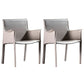 Minimalist Style Leather Dining Chair Solid Back Arm Dining Side Chair for Home Light Gray 2 Piece Set Clearhalo ' kitchen&dining_furn' 'Dining Chairs' 'Dining Tables & Seating' 'dining_chair' 'furn' 'furn_dining_chair' 'Furniture' 'furniture_dining_chair' 'Kitchen & Dining Furniture' 'kitchen' 3741410