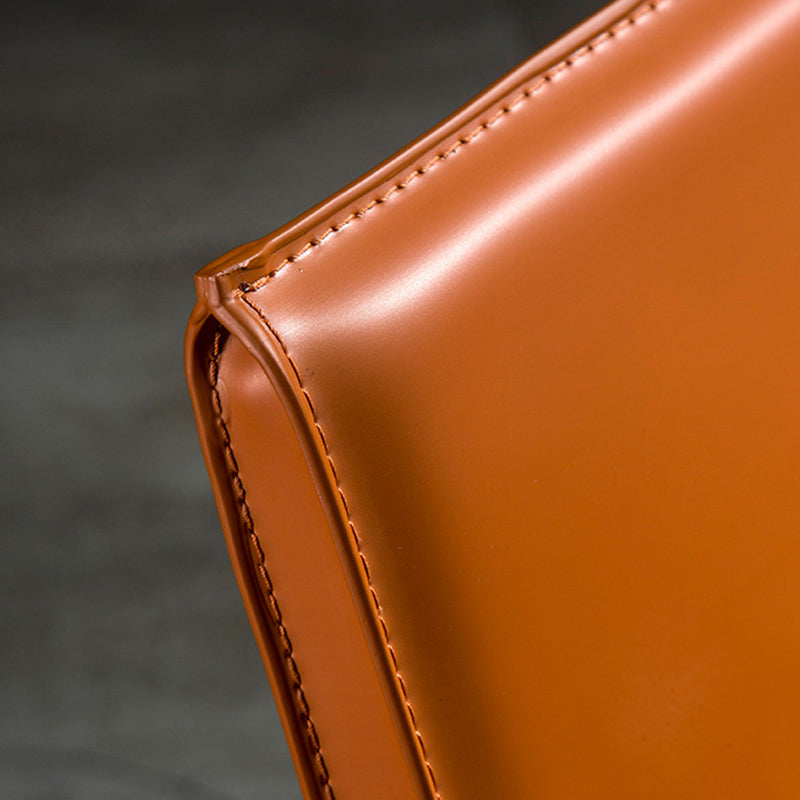 Minimalist Style Leather Dining Chair Solid Back Arm Dining Side Chair for Home Clearhalo ' kitchen&dining_furn' 'Dining Chairs' 'Dining Tables & Seating' 'dining_chair' 'furn' 'furn_dining_chair' 'Furniture' 'furniture_dining_chair' 'Kitchen & Dining Furniture' 'kitchen' 3741413