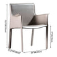 Minimalist Style Leather Dining Chair Solid Back Arm Dining Side Chair for Home Clearhalo ' kitchen&dining_furn' 'Dining Chairs' 'Dining Tables & Seating' 'dining_chair' 'furn' 'furn_dining_chair' 'Furniture' 'furniture_dining_chair' 'Kitchen & Dining Furniture' 'kitchen' 3741426
